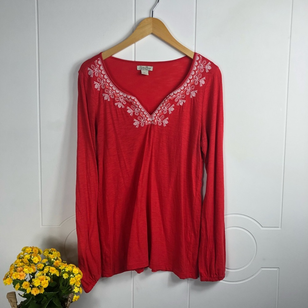 3/$20 🌸Lucky Brand Long Sleeve Embroidered Small